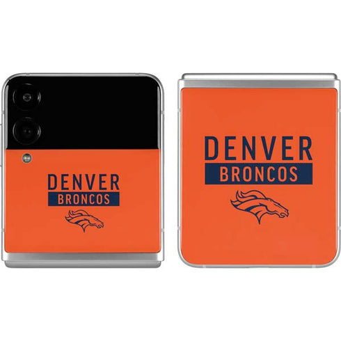 NFL Denver Broncos Orange Performance Series Galaxy Z Flip4 5G Skin